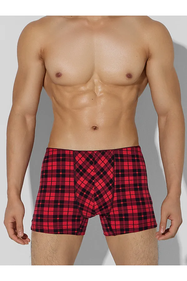 Трусы MARK FORMELLE, черная клетка на красном - фото 1