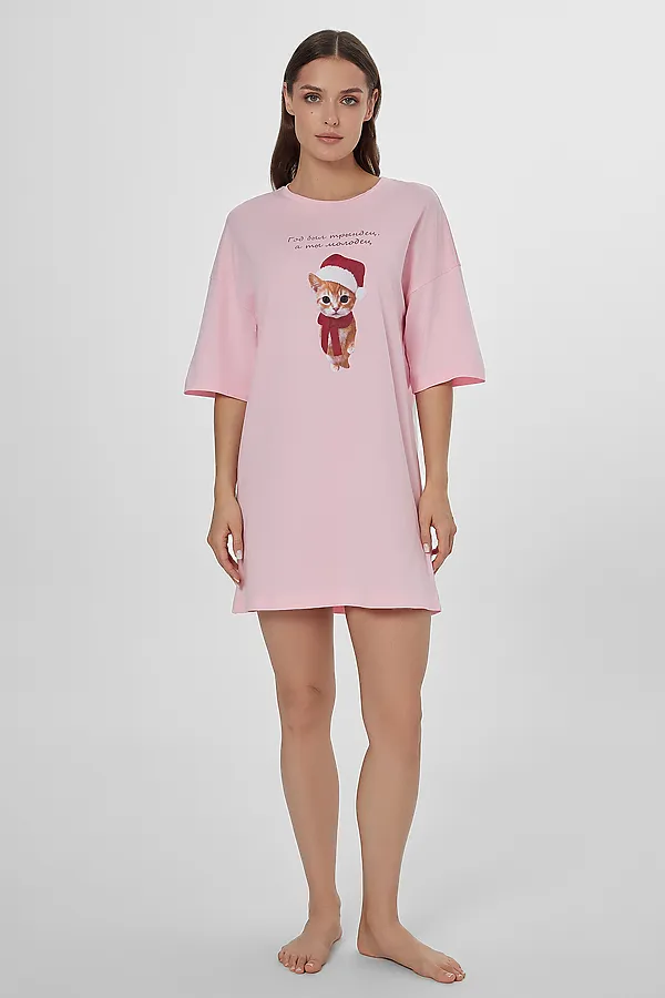 Туника MARK FORMELLE, розовая сказка +печать - фото 1