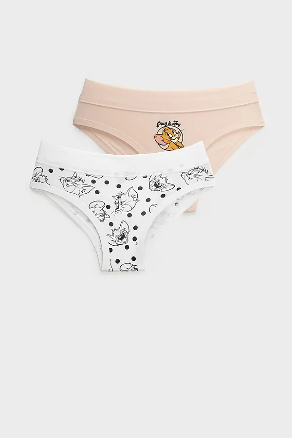 Трусы, 2 шт. PLAYTODAY, белый,бежевый,черный - фото 1