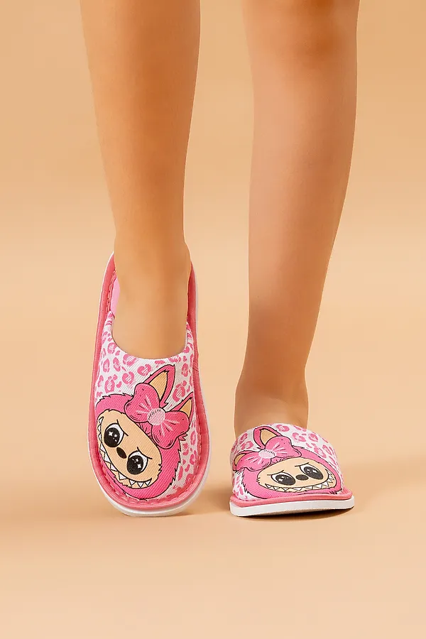 Тапки ДМ(д-пч) НАТАЛИ, розовый+лабубу - фото 1