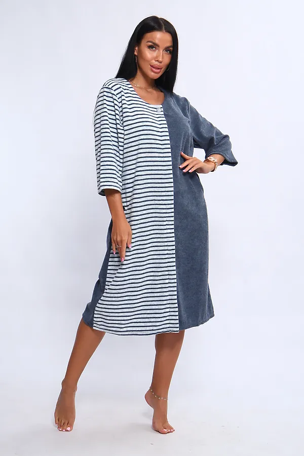 Халат 207 ИРИНА НАТАЛИ, синий - фото 1