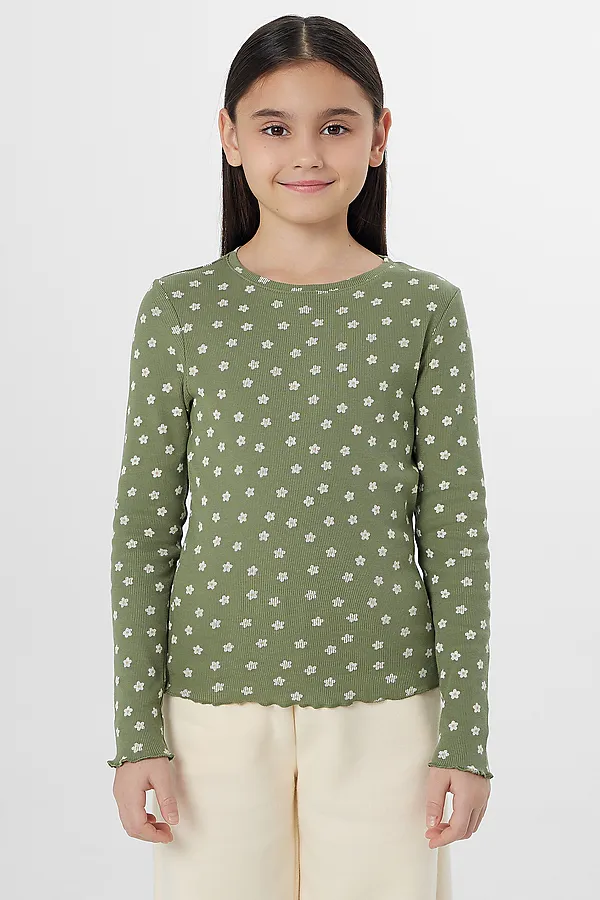 Джемпер MARK FORMELLE, ромашки на зеленом - фото 1
