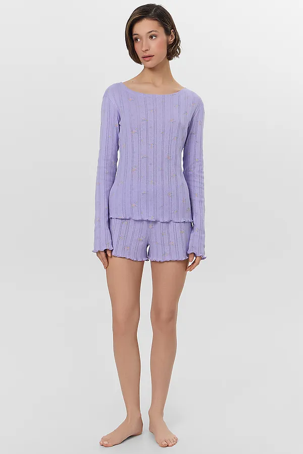 Пижама MARK FORMELLE, цветы на лаванде - фото 1