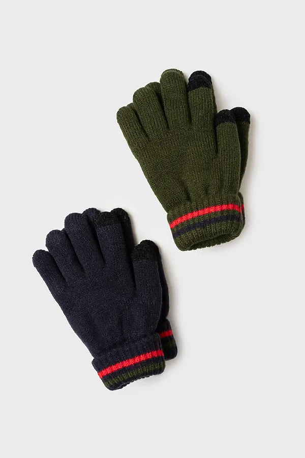 Перчатки PLAYTODAY, тёмно-синий,хаки - фото 1