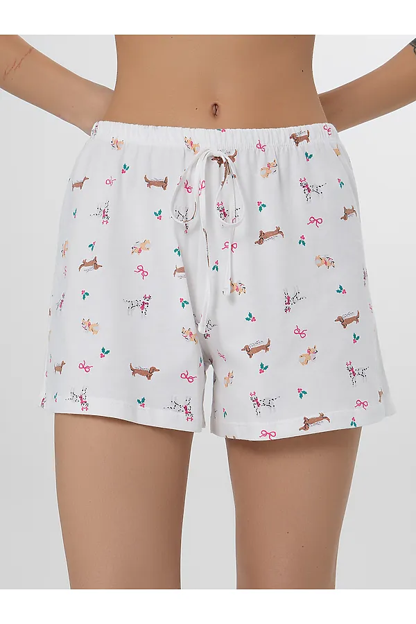 Шорты MARK FORMELLE, собачки на белом - фото 1