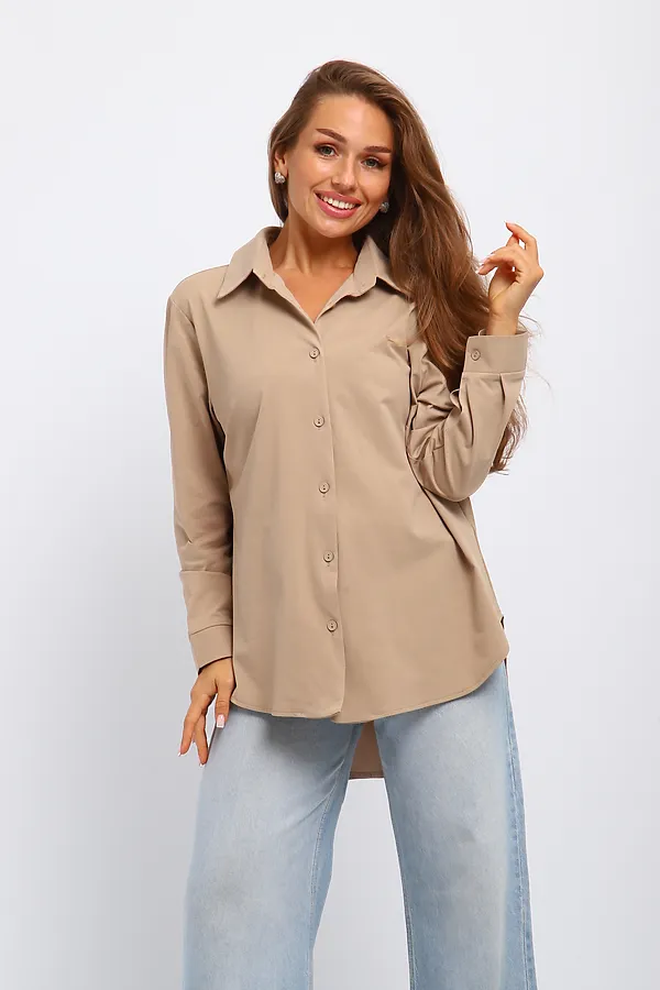 Рубашка 31985 НАТАЛИ, бежевый - фото 1