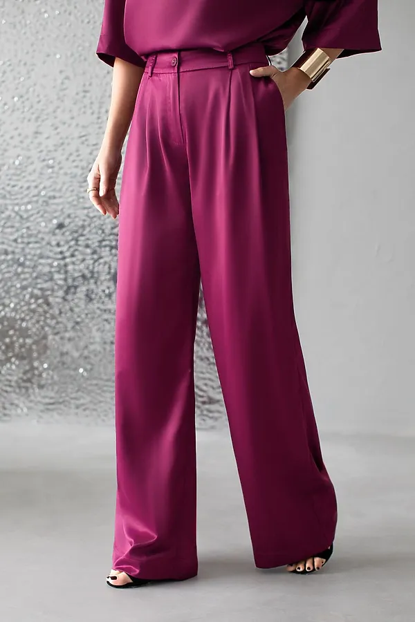 Брюки VILATTE, бургунди - фото 1