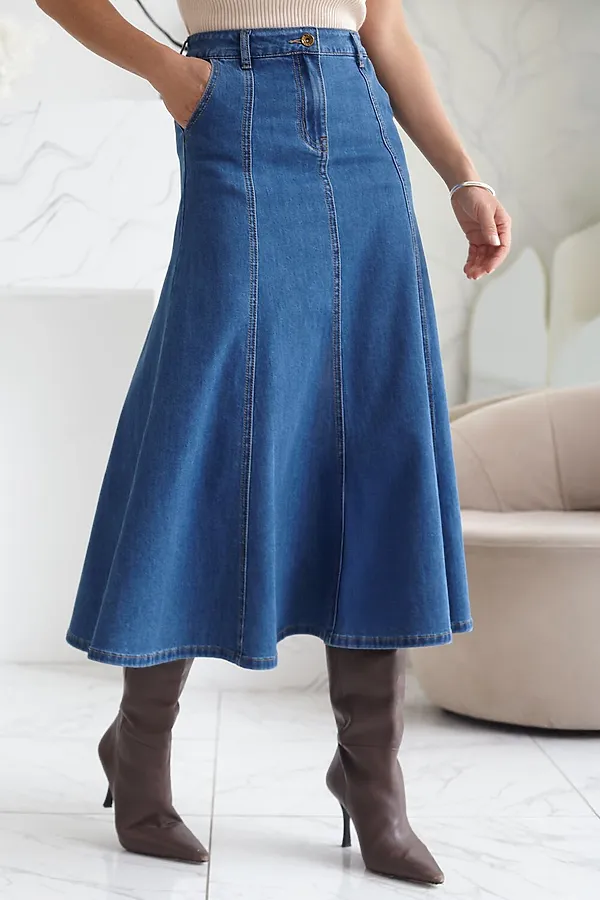 Юбка VILATTE, синий - фото 1