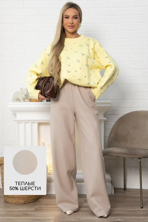 Брюки LADY TAIGA, бежевые - фото 1