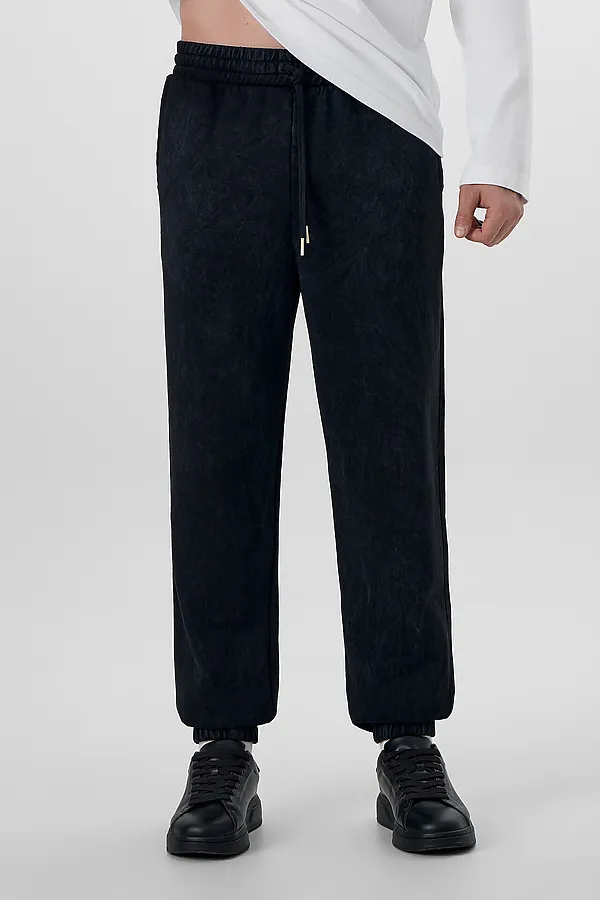 Брюки MARK FORMELLE, acid wash черный - фото 1