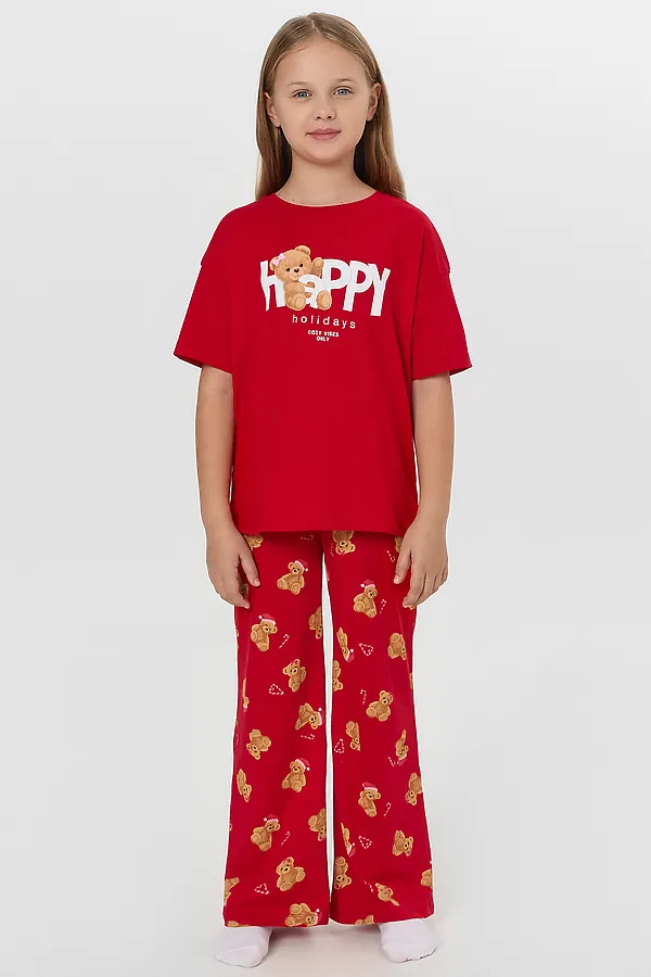 Пижама MARK FORMELLE, красный +нг медвежата на красном - фото 1