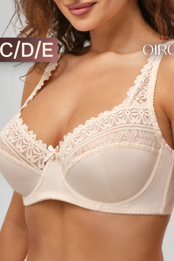 Бюстгальтер Pino 1539 OIRO кружевной 1 шт НАТАЛИ, бежевый - фото 1