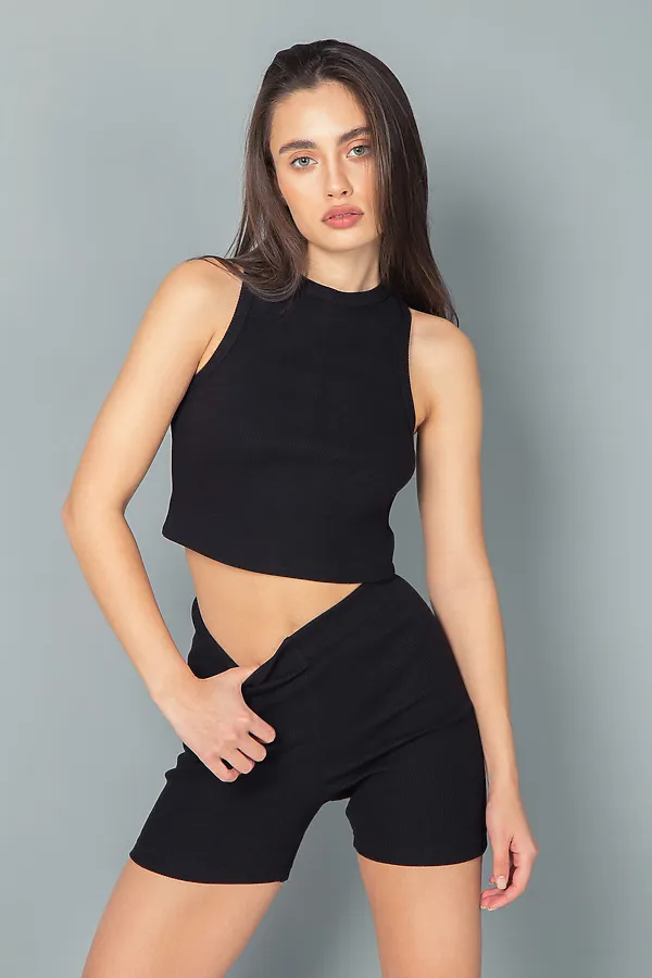 Комплект (Топ+Шорты) KOSMOS, черный - фото 1