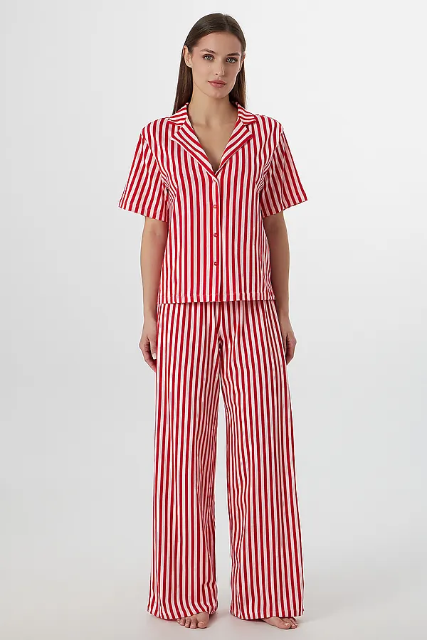 Пижама MARK FORMELLE, розово -красная полоска - фото 1