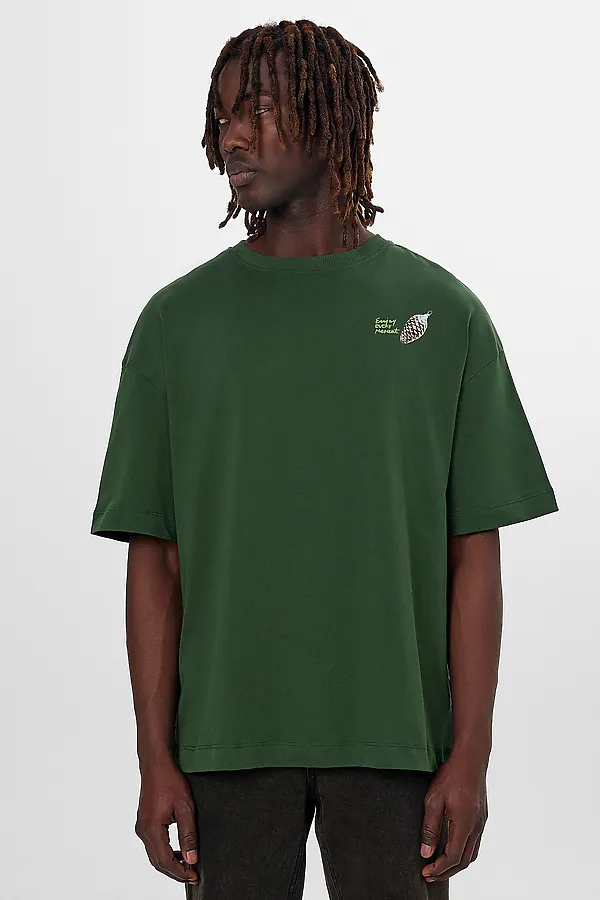 Футболка MARK FORMELLE, т.зеленый +печать1 - фото 1