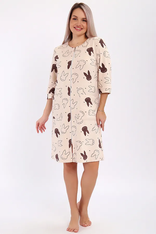 Халат махра 513 НАТАЛИ, песочный - фото 1