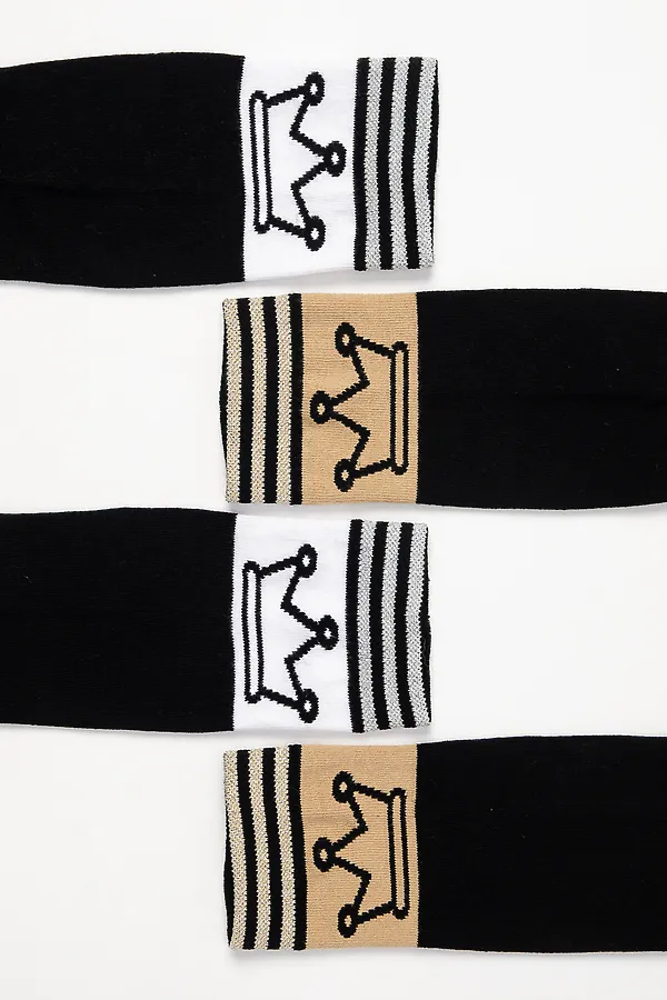 Детские гольфы Корона (набор 2 пары) НАТАЛИ, бежевый, белый - фото 1