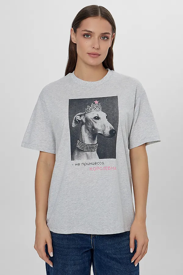 Футболка  MARK FORMELLE, серый меланж 4306-а +печать4 - фото 1