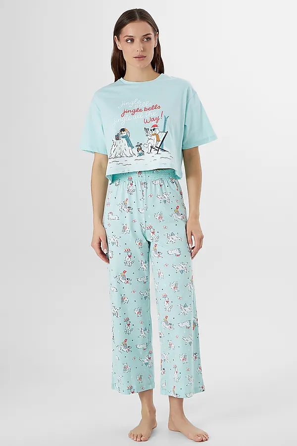 Пижама MARK FORMELLE, мята +собаки на мяте - фото 1