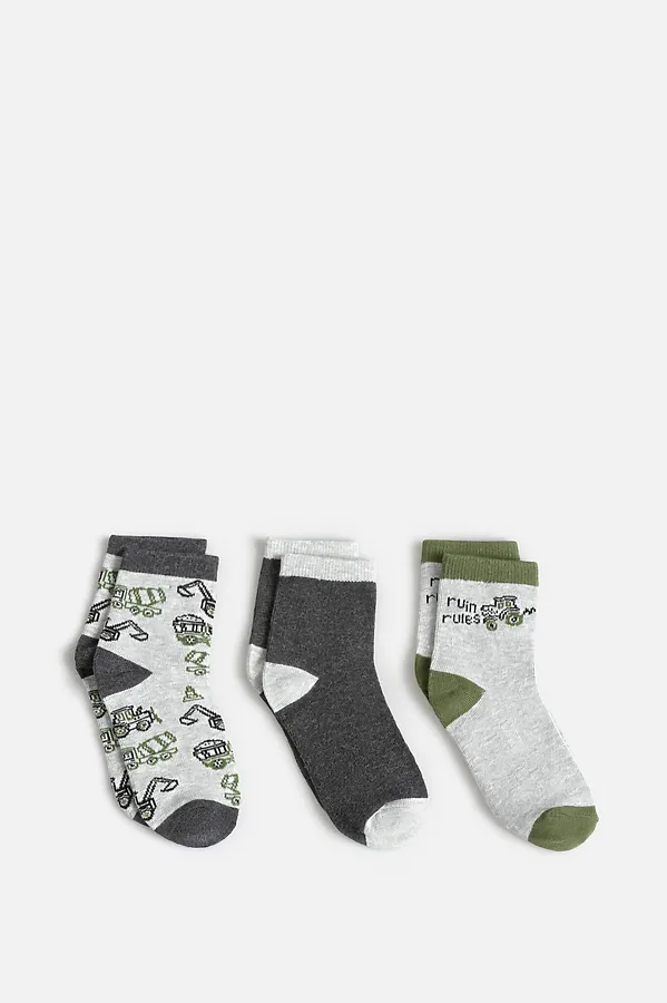 Носки, 3 п. ACOOLA, серый меланж - фото 1