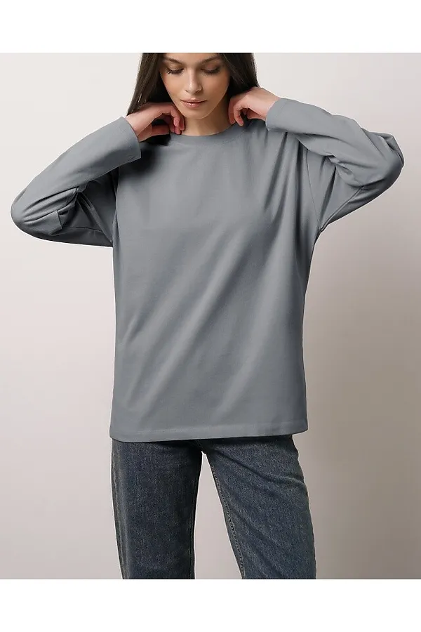 Лонгслив OXOUNO, пепел - фото 1