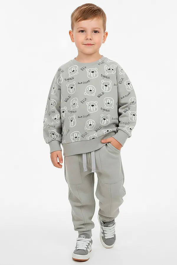 Комплект (Свитшот+Брюки) YOULALA, серый - фото 1