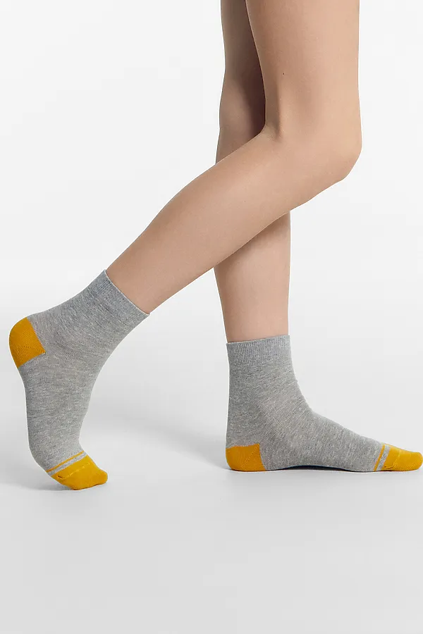 Носки MARK FORMELLE, серый меланж /горчичный - фото 1