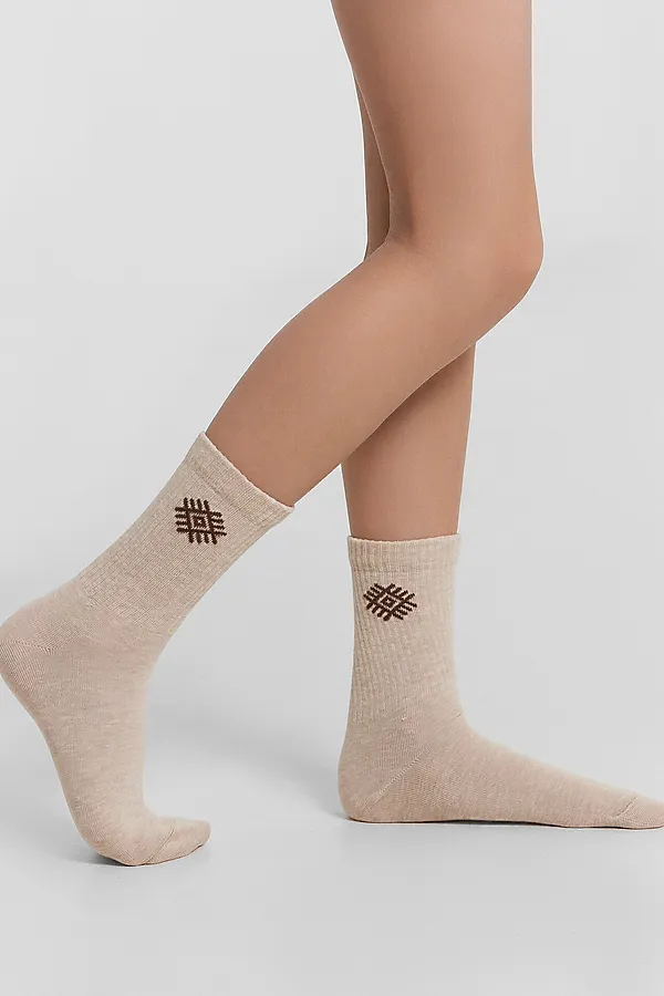 Носки MARK FORMELLE, бежевый меланж - фото 1