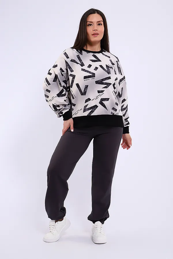 Костюм с брюками 24277 НАТАЛИ, графит - фото 1