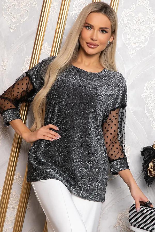 Блуза LADY TAIGA, серебро - фото 1