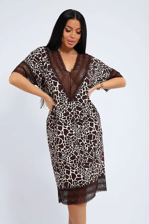 Сорочка СЖ-002 НАТАЛИ, коричневый - фото 1