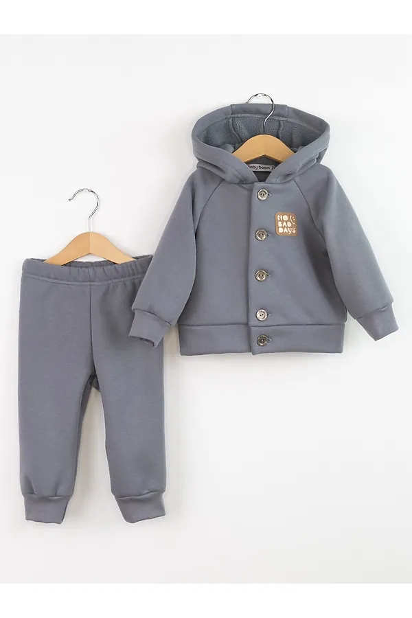 Комплект (Толстовка+Брюки) BABY BOOM, серый - фото 1