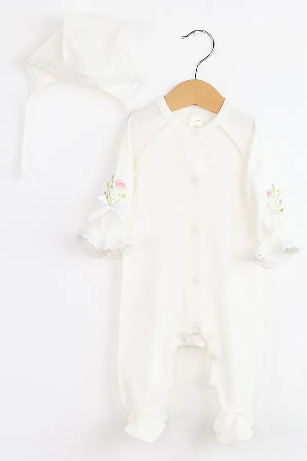 Комплект (Комбинезон+Чепчиу) BABY BOOM, молоко - фото 1