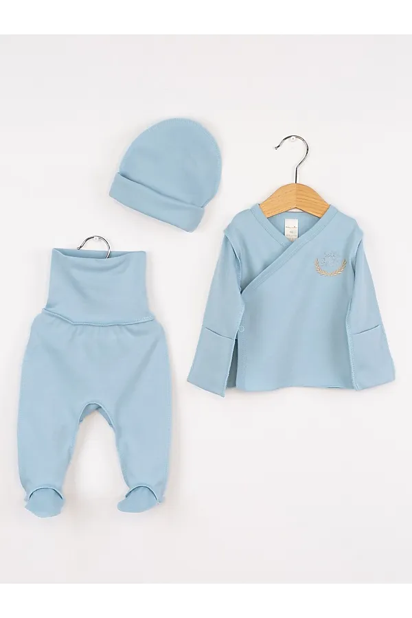 Комплект (Распашонка+Ползунки+Шапочка) BABY BOOM, незабудка - фото 1
