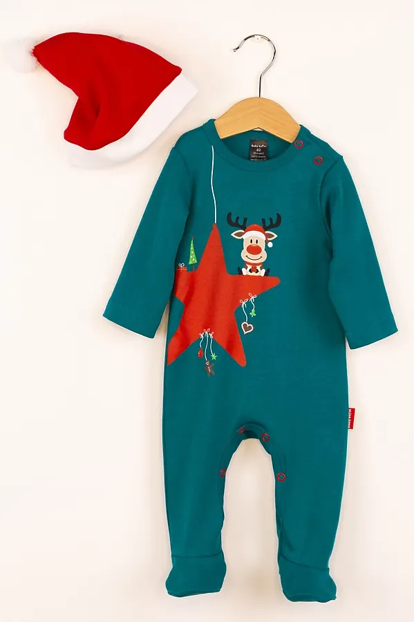 Комплект (Комбинезон+Шапочка) BABY BOOM, петроль - фото 1