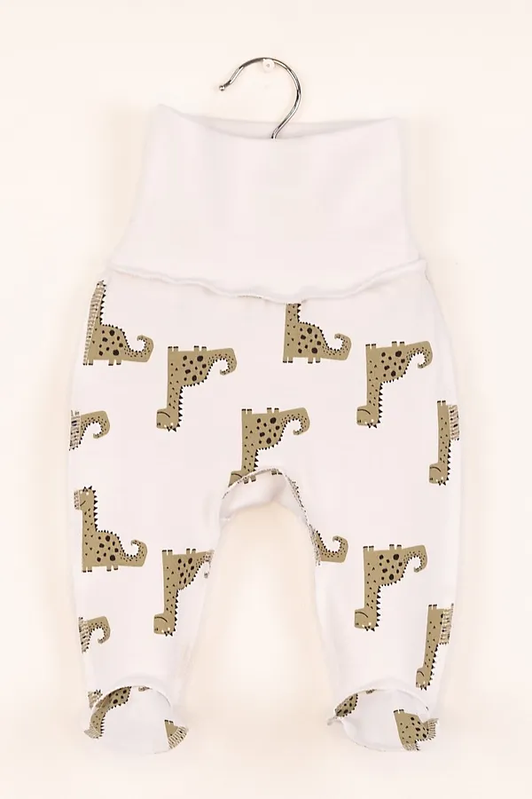 Ползунки BABY BOOM, динозаврики на белом - фото 1