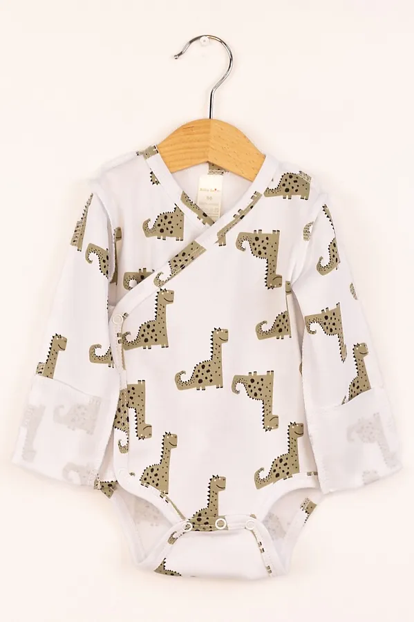 Боди BABY BOOM, динозаврики на белом - фото 1