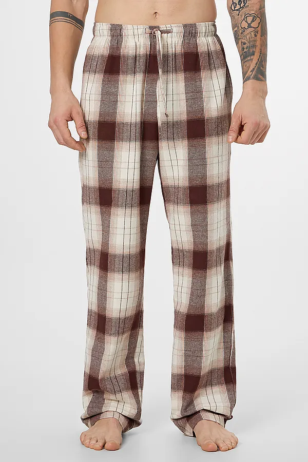 Брюки MARK FORMELLE, черная клетка на св.молочном - фото 1