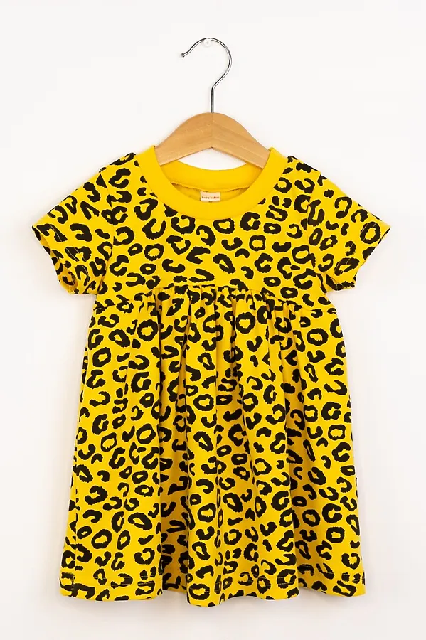Платье BABY BOOM, леопард на мимозе - фото 1