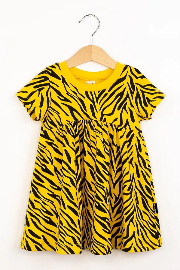Платье BABY BOOM, тигр на мимозе - фото 1
