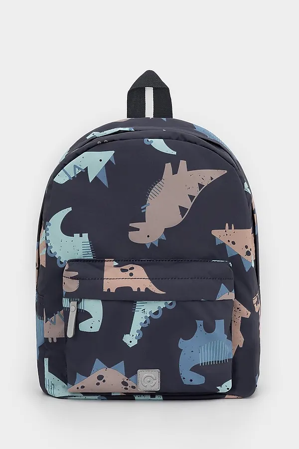 Рюкзак CROCKID, дымчато-синий, динозавры - фото 1