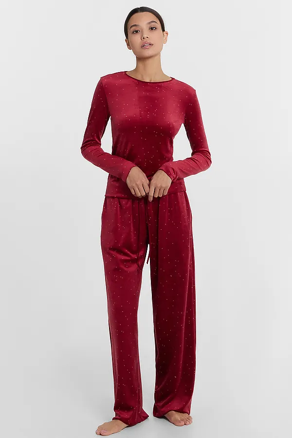 Пижама MARK FORMELLE, белый горошек на т.красном - фото 1