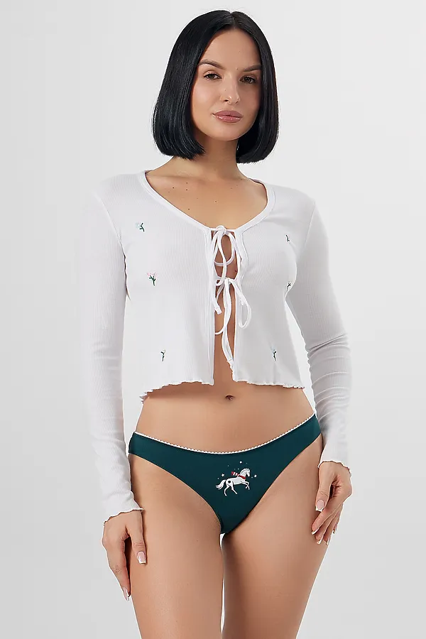 Трусы MARK FORMELLE, изумруд +печать - фото 1