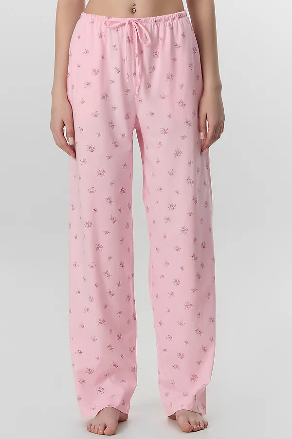 Брюки MARK FORMELLE, розы на розовом - фото 1