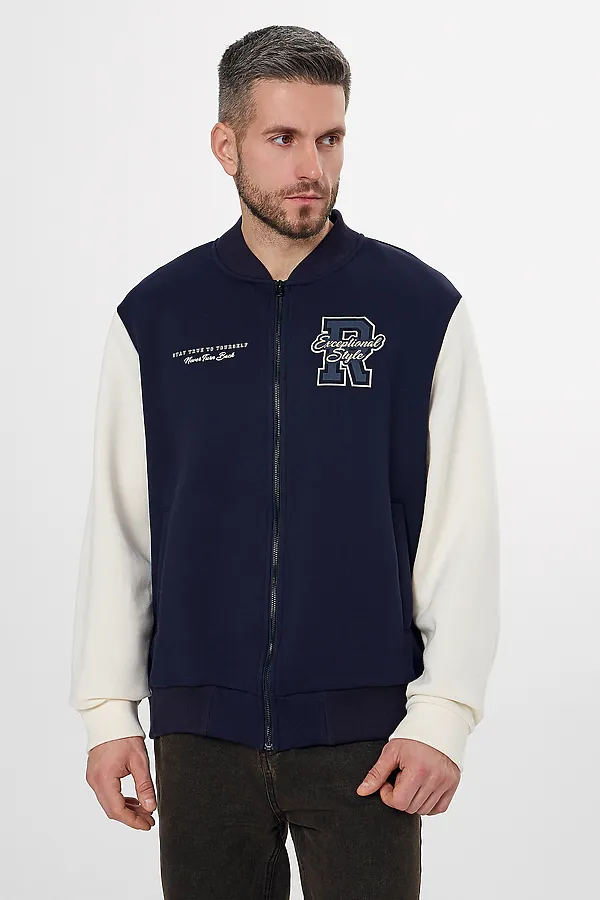 Толстовка MARK FORMELLE, т. синий +печать - фото 1