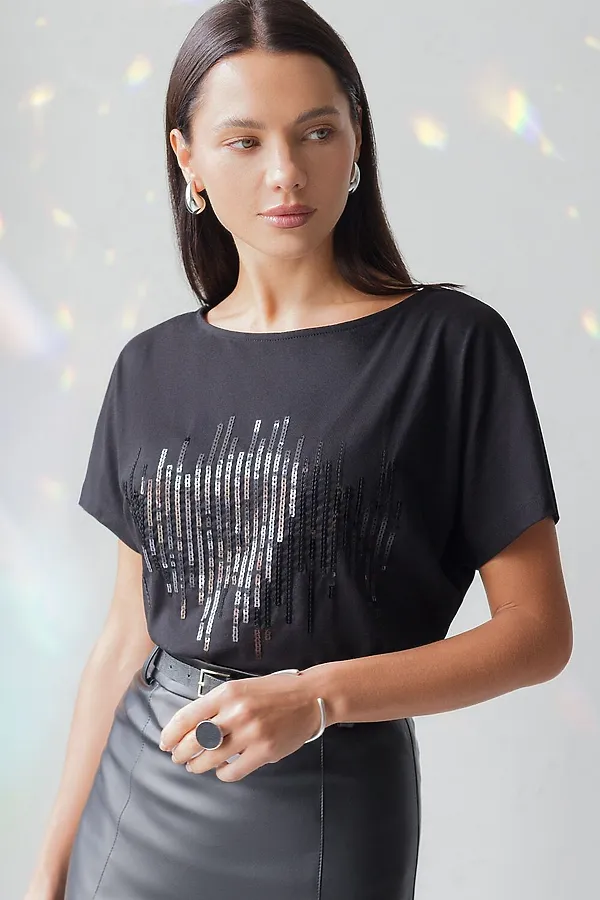 Футболка VILATTE, черный_stripes - фото 1