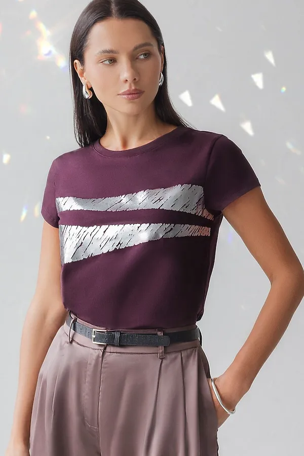 Футболка VILATTE, бургунди_штрихи - фото 1