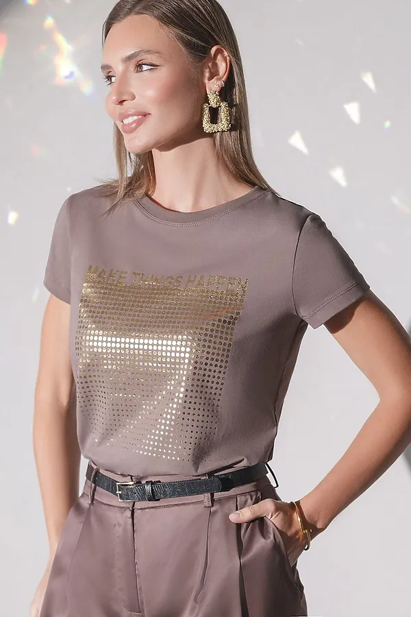 Футболка VILATTE, кофейный_things - фото 1