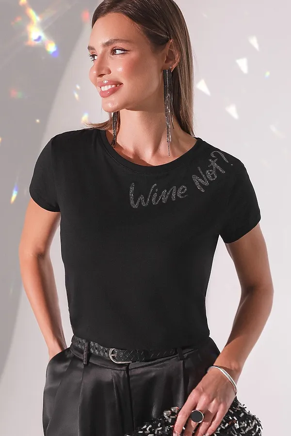 Футболка VILATTE, черный_wine_not - фото 1