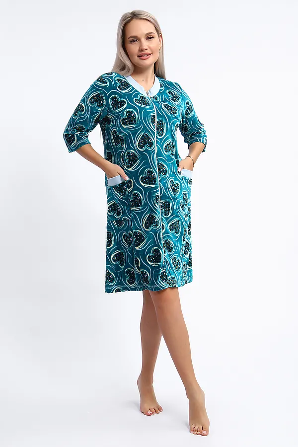 Халат 012 НАТАЛИ, изумруд - фото 1